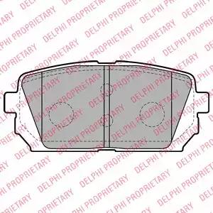 Комплект тормозных колодок, дисковый тормоз DELPHI LP2051 - Фото #1