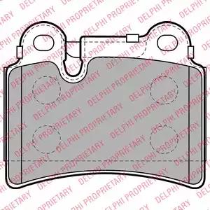 Комплект тормозных колодок, дисковый тормоз DELPHI LP2061 - Фото #1
