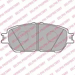 Комплект тормозных колодок, дисковый тормоз DELPHI LP2132 - Фото #1