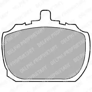 Комплект тормозных колодок, дисковый тормоз DELPHI LP45 - Фото #1