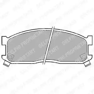 Комплект тормозных колодок, дисковый тормоз DELPHI LP530 - Фото #1