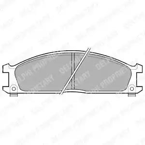 Комплект тормозных колодок, дисковый тормоз DELPHI LP543 - Фото #1
