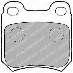 Комплект тормозных колодок, дисковый тормоз DELPHI LP590 - Фото #1