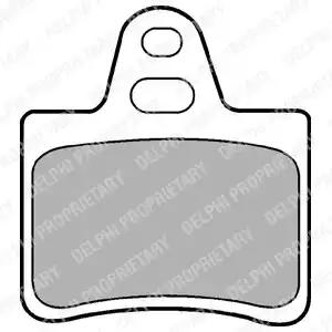 Комплект тормозных колодок, дисковый тормоз DELPHI LP655 - Фото #1