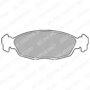 Комплект тормозных колодок, дисковый тормоз DELPHI LP702 - Фото #1