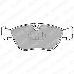 Комплект тормозных колодок, дисковый тормоз DELPHI LP839 - Фото #1