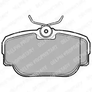 Комплект тормозных колодок, дисковый тормоз DELPHI LP914 - Фото #1
