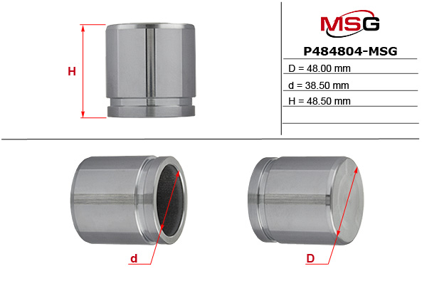 Поршень суппорта CHEVROLET MATIZ (M200, M250) 05- MSG P484804-MSG - Фото #1