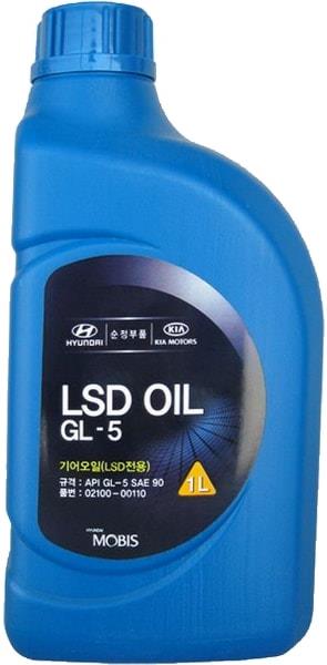 Масло трансмиссионное LSD SAE 90 GL-5 1L Hyundai/Kia/Mobis 02100-00110 - Фото #1