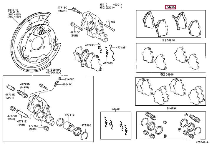 Колодки тормозные дисковые, комплект Toyota/Lexus 04466-52020