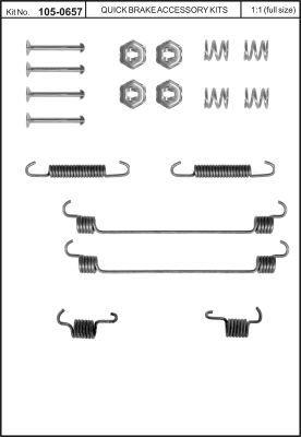 Пружины стяжные колодок тормозных OJD (QUICK BRAKE) 105-0657 - Фото #1