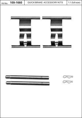Пружины прижимные колодок тормозных OJD (QUICK BRAKE) 109-1660 - Фото #1