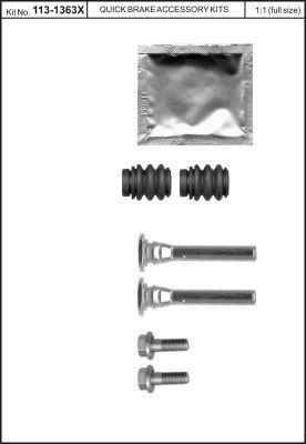 Шпильки направляющие тормозного суппорта, комплект OJD (QUICK BRAKE) 113-1363X - Фото #1