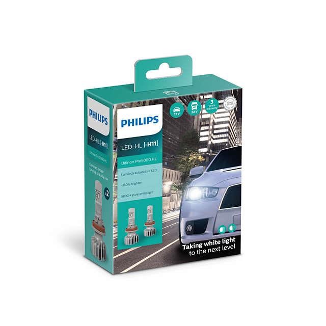 Лампы светодиодные комплект Philips Ultinon Pro5000 +160% H11 13,2V 15W 5800K (2 шт.) PHILIPS 11362U50CWX2 - Фото #1