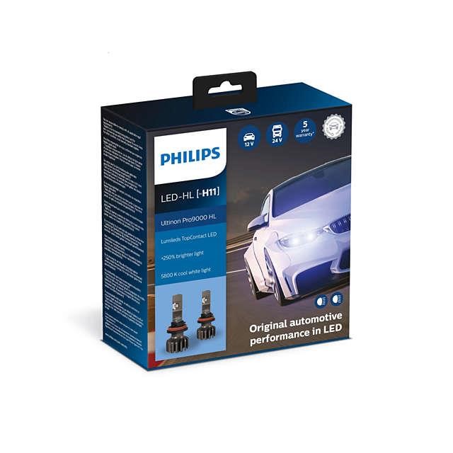 Лампы светодиодные комплект Philips Ultinon Pro9000 +250% H11 13,2V 18W 5800K (2 шт.) PHILIPS 11362U90CWX2 - Фото #1