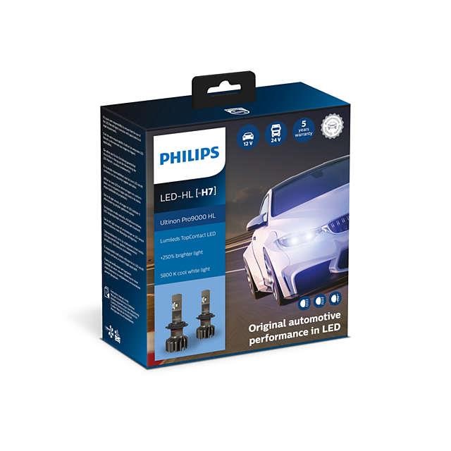 Лампы светодиодные комплект Philips Ultinon Pro9000 +250% H7 13,2V 18W 5800K (2 шт.) PHILIPS 11972U90CWX2 - Фото #1