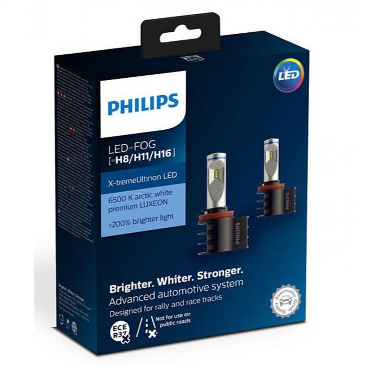 Лампы светодиодные комплект Philips X-TremeUltinon LED H8/H11/H16 12V 6500K (2 шт.) PHILIPS 12794UNIX2 - Фото #1