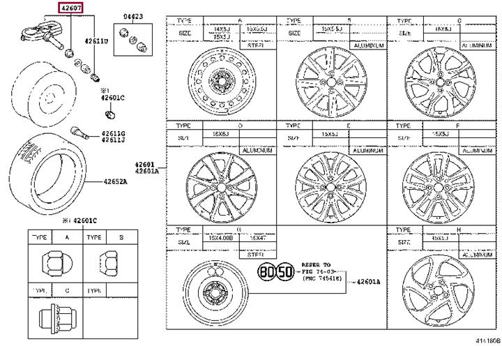 Датчик давления RAV-4 Toyota/Lexus 42607-42021 - Фото #1