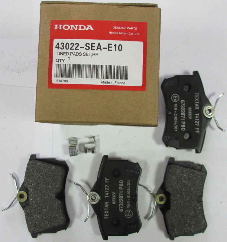 Колодки гальмівні задні Honda/Acura 43022-SEA-E10 - Фото #1