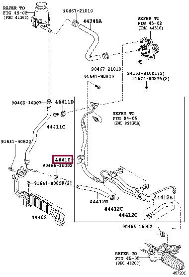 Шланг гидроусилителя руля Toyota/Lexus 44410-60721