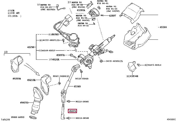 Вал рулевого управления Toyota/Lexus 45221-42071