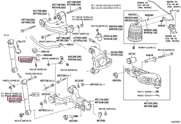 Амортизатор подвески Toyota/Lexus 48530-34051 - Фото #1