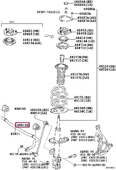 Втулка стабілізатора переднього ліва Toyota/Lexus 48815-0R010 - Фото #1