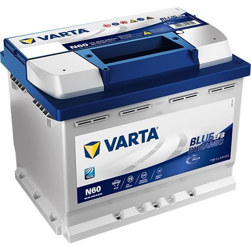 Батарея акумуляторна Varta Blue Dynamic EFB 12В 60Ач 640A(EN) R+ VARTA 560500064D842 - Фото #1