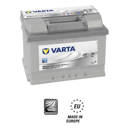 Акумулятор 61Ah-12v VARTA SD(D21) (242x175x175),R,EN600 VARTA 561 400 060 - Фото #1