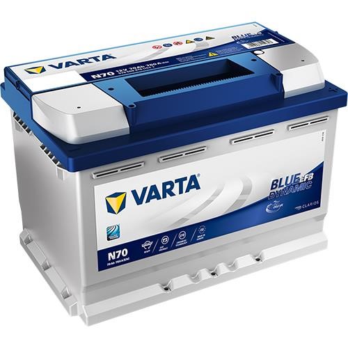 Батарея акумуляторна Varta Blue Dynamic EFB 12В 70Аг 760A(EN) R+ VARTA 570500076D842 - Фото #1