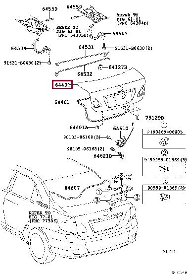 Крышка багажника Corolla 10-- Toyota/Lexus 64401-12C70 - Фото #1