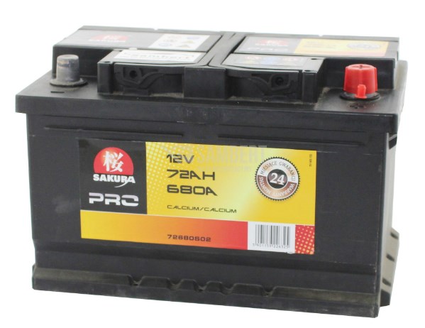 Стартерная аккумуляторная батарея SAKURA 72680S02 - Фото #1