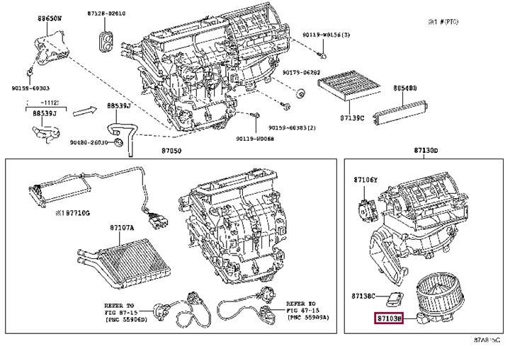 мотор вентилятора опалювача Toyota/Lexus 87103-02140 - Фото #1