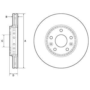 Тормозной диск DELPHI BG4815C - Фото #1