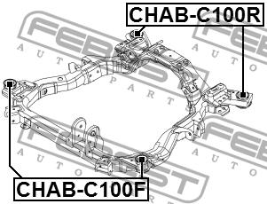 Сайлентблок FEBEST CHAB-C100F - Фото #1