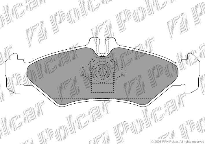 Колодки тормозные, комплект Polcar S70-1088 - Фото #1
