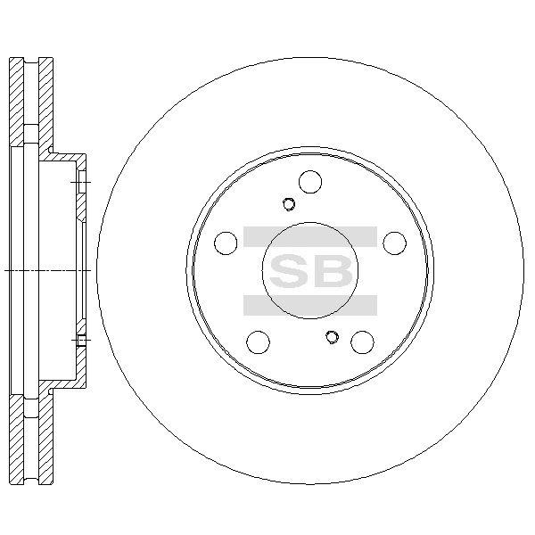 Тормозной диск Sangsin SD4029 - Фото #1