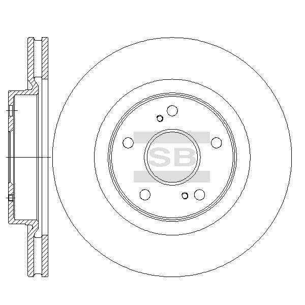 Гальмівний диск Sangsin SD4801 - Фото #1
