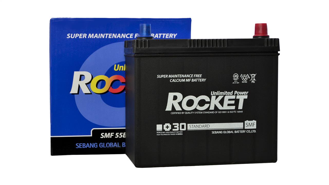 Батарея аккумуляторная Rocket SMF 55B24LS