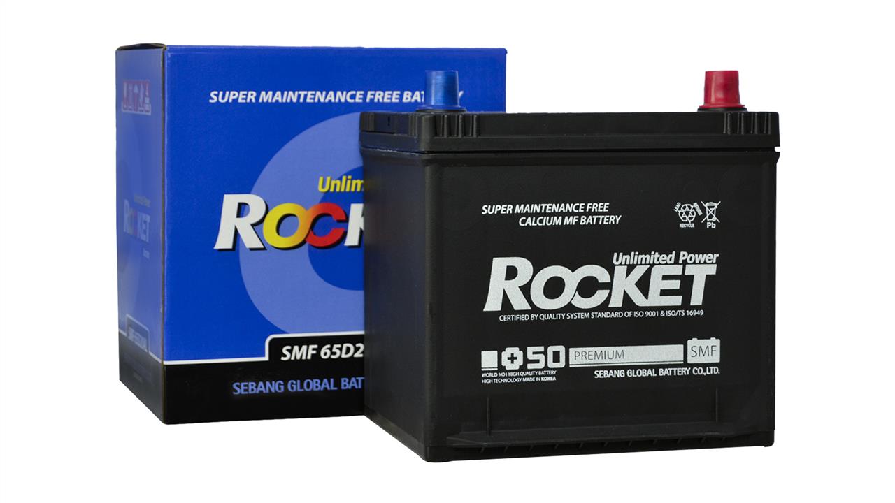 Батарея аккумуляторная Rocket SMF 65D20AL