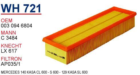 Фільтр повітряний WUNDER WH-721