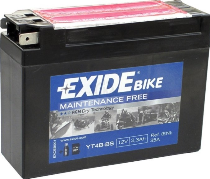 Стартерная аккумуляторная батарея EXIDE YT4B-BS