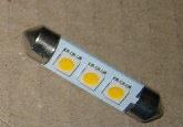Лампа LED софитная C5W 12V T11x41-S8.5 (3 SMD,size 5050) WARM WHITE <TEMPEST> TEMPEST tmp-27T11-12V