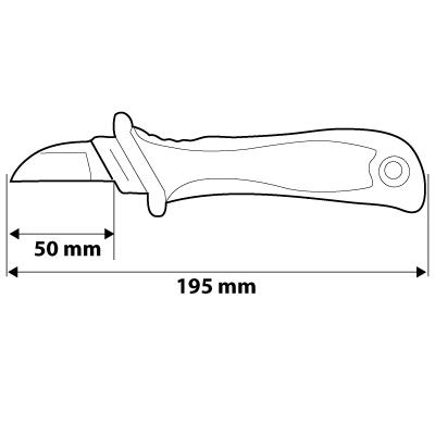 Нож монтерский (1000 В), 195 мм Neo Tools 01-550 - Фото #3