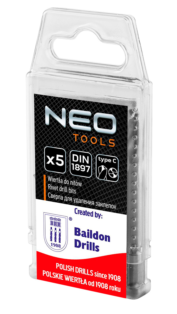Свела для заклепок, 2.5-6.5 мм, набор из 5 шт. Neo Tools 08-957 - Фото #7