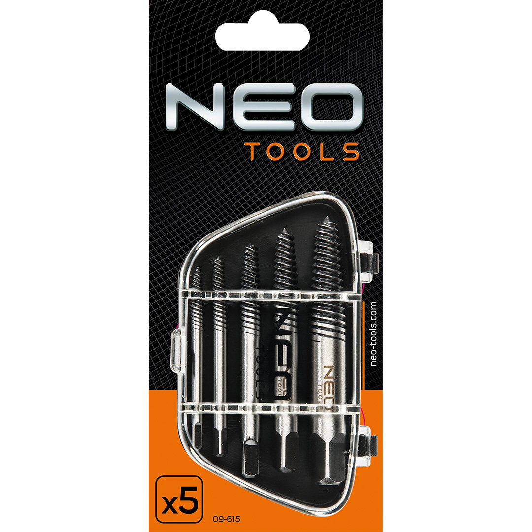 Викручувачi сломанных винтов NEO, набор 6 шт Neo Tools 09-615 - Фото #3