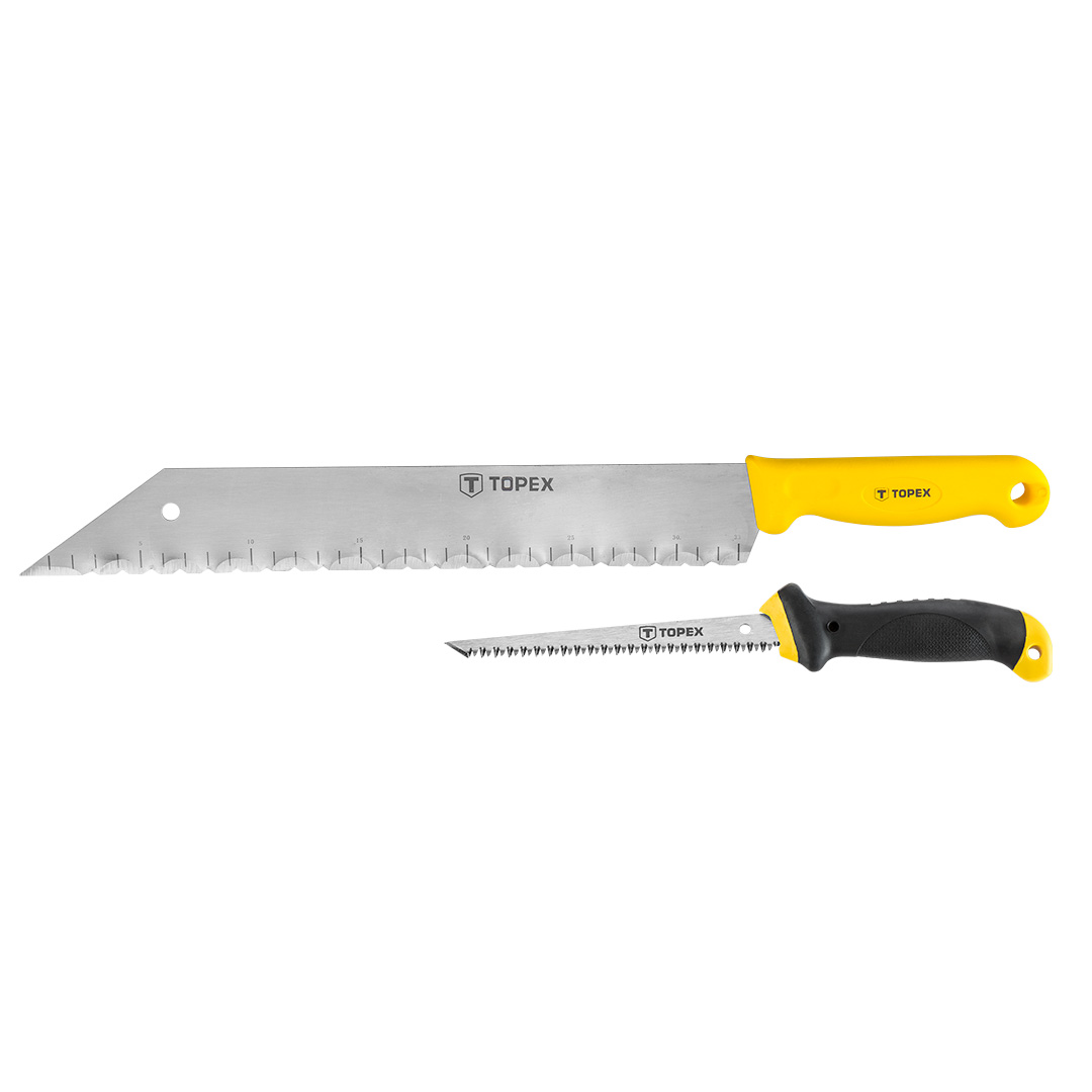 Ножовка по гипсокартону и нож для минеральной ваты, набор 2 шт. TOPEX 10A725 - Фото #1