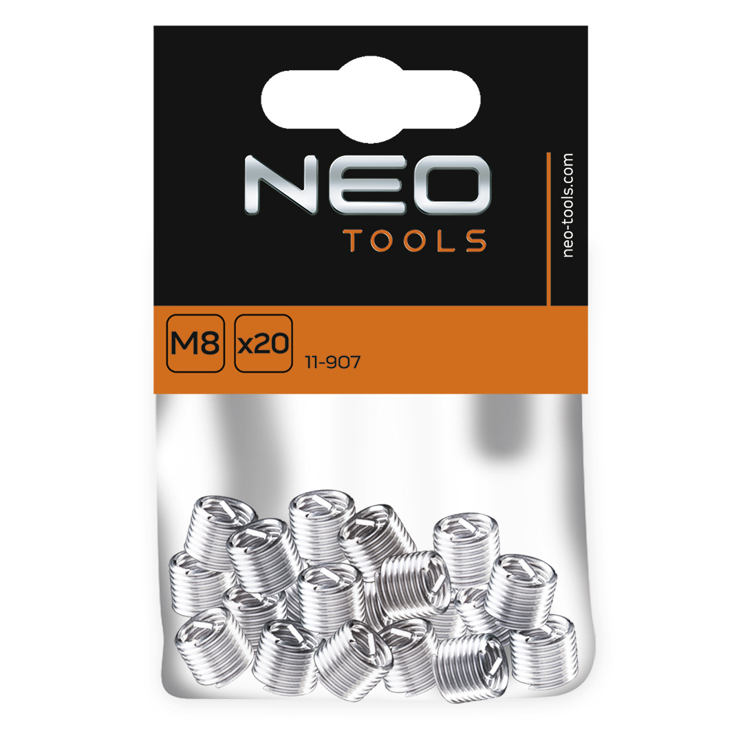 Набор резьбовых вставок M8, 20 шт. Neo Tools 11-907 - Фото #2