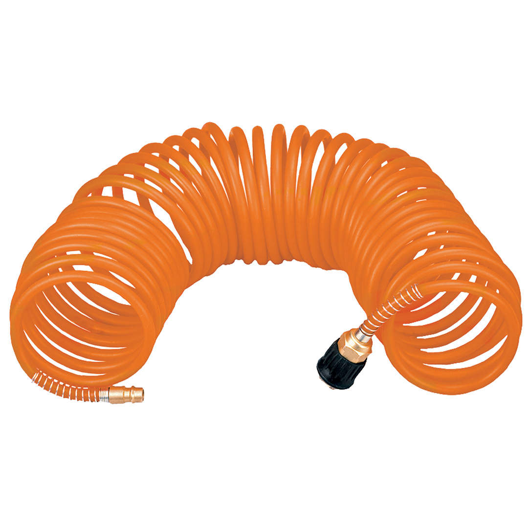Шланг воздушный спиральный  5 х 8 мм, 10 м, нейлон, оранжевый Neo Tools 14-804 - Фото #1