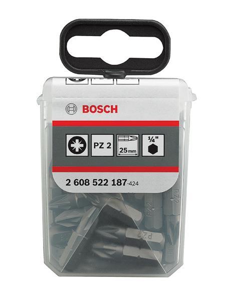Насадка для загвинчування Bosch Extra-Hart 25 мм PZ 2 BOSCH 2 608 522 187 - Фото #1